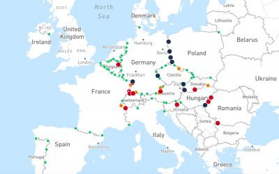 Mapa da Sixfold mostra atrasos nas fronteiras em tempo real