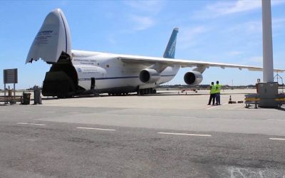 Antonov aterrou no Porto com 80 toneladas de equipamentos de protecção