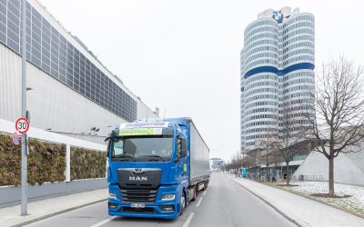 BMW testa serviço transporte com camiões movidos a óleo vegetal hidrotratado